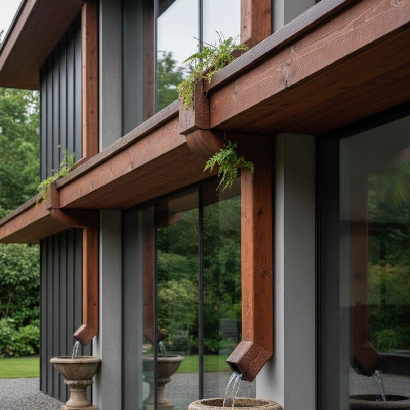 Wood Gutters Installation detail
